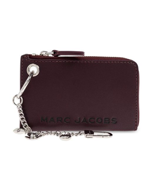 Marc Jacobs Accessoires ,Rood ,Leer Case Met Sleutelhanger in het Purple