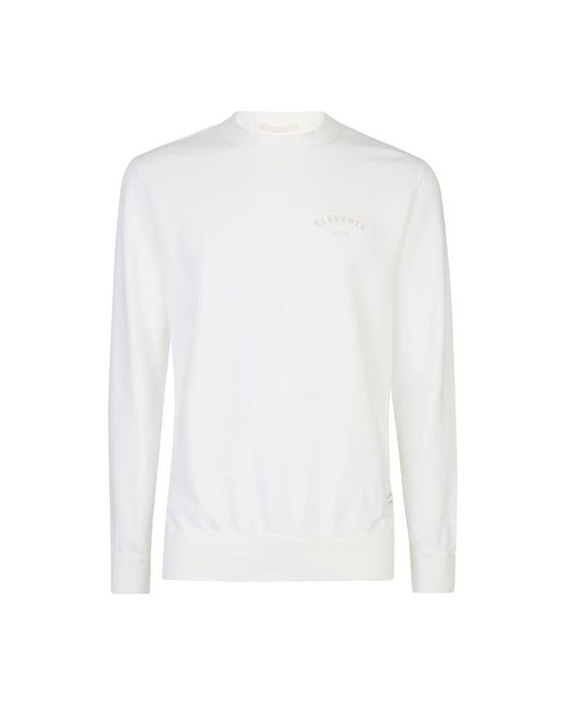 Eleventy White Long Sleeve T-Shirts for men