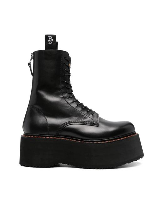 R13 Black Schwarzer stackboot x