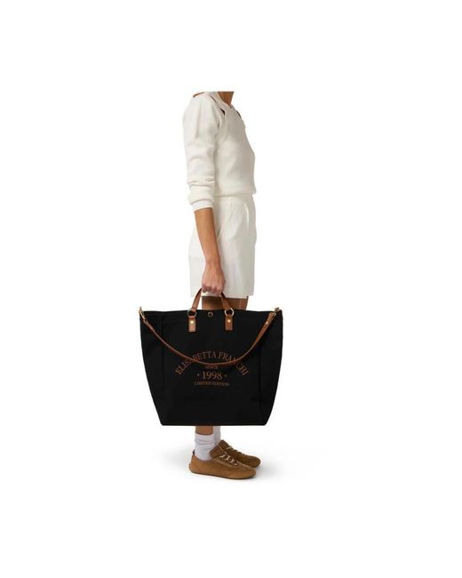 Elisabetta Franchi Black Tote Bags