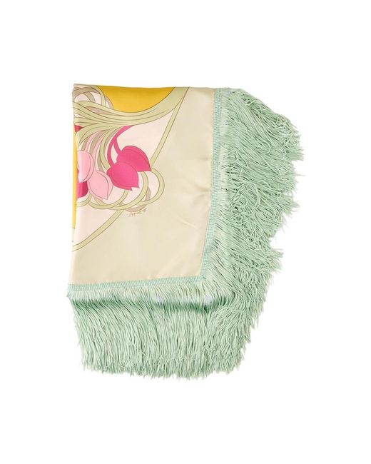 LaDoubleJ Green Silky Scarves