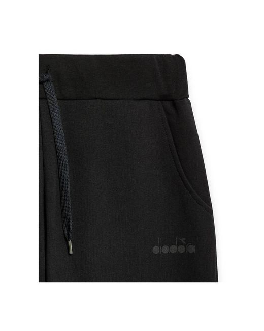 Diadora Black Sweatpants for men