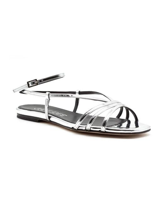 Julie Dee Gray Flat Sandals