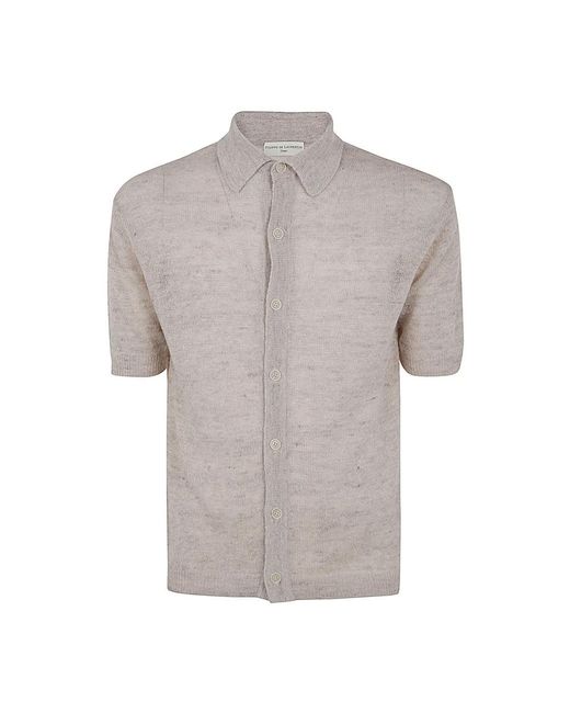 FILIPPO DE LAURENTIIS Gray Short Sleeve Shirts for men