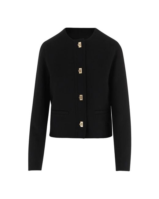 Ferragamo Wol En Kasjmier Jasje in het Black