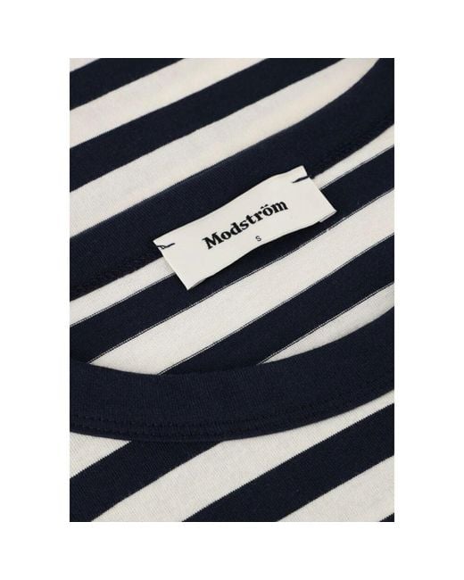 Modström Black Hellenmd Ls Stripe T-Shirt
