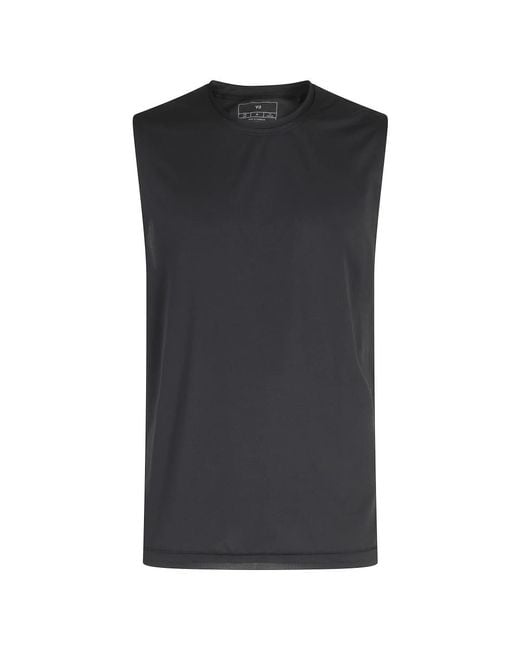 Y-3 Black Sleeveless Tops for men