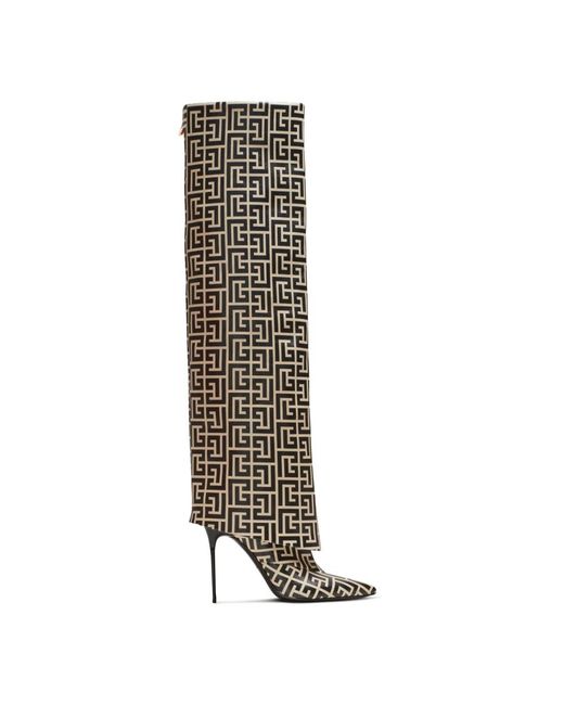 Balmain Schoenen ,Zwart ,Leer Ariel Boots in het Brown