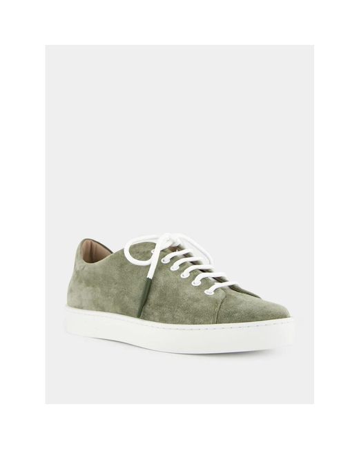 Manolo Blahnik Khaki Wildleder Schnürsneaker in Green für Herren