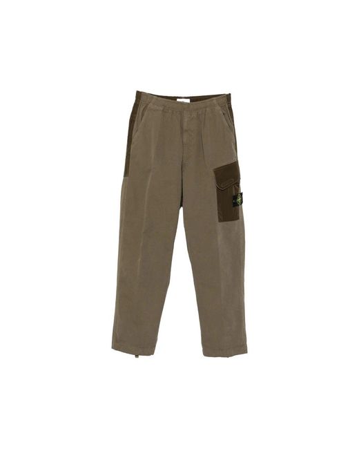 Stone Island Green Sweatpants for men