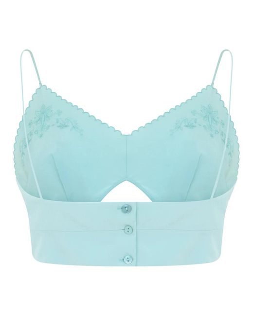 Alberta Ferretti Blue Sleeveless Tops