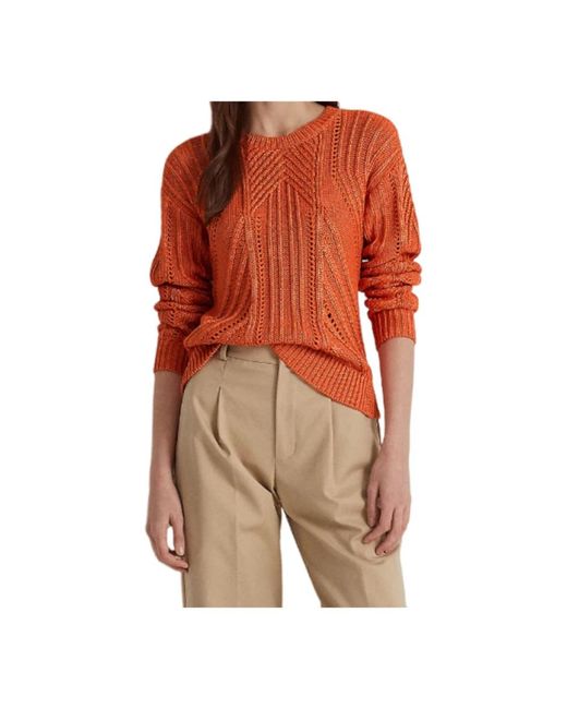 Ralph Lauren Orange Round-Neck Knitwear