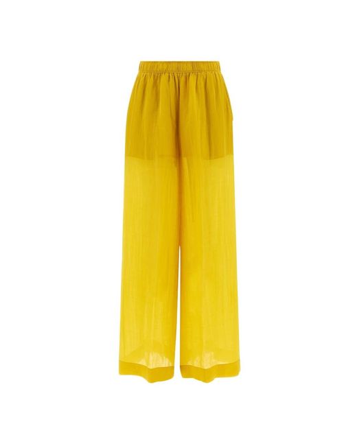 Nude Yellow Wide Trousers