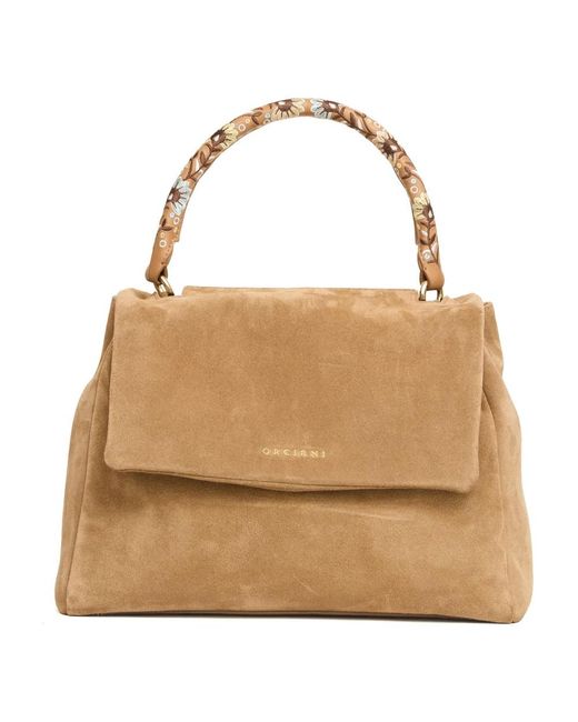 Handbags di Orciani in Natural