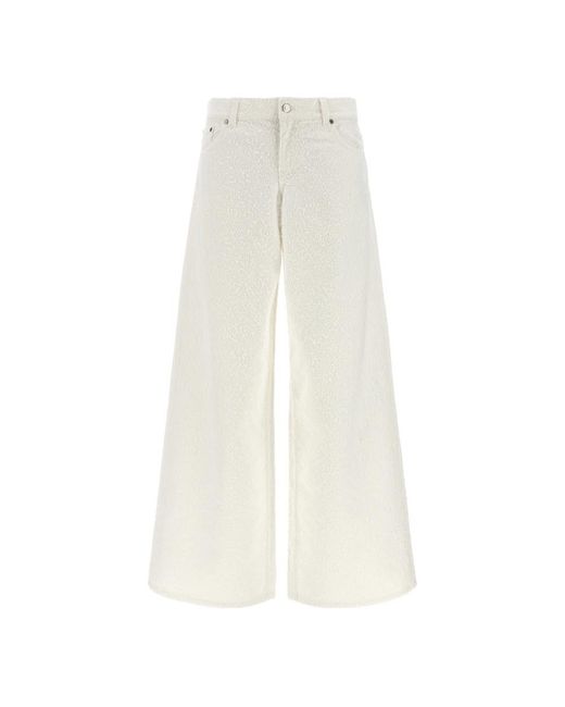 Stella McCartney White Wide Trousers