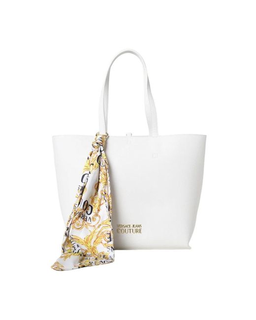 Versace White Tote Bags