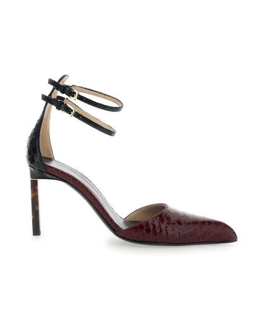 Tom Ford Brown Pumps Mit Hohem Stilettoabsatz Und Knöchelriemenverschluss
