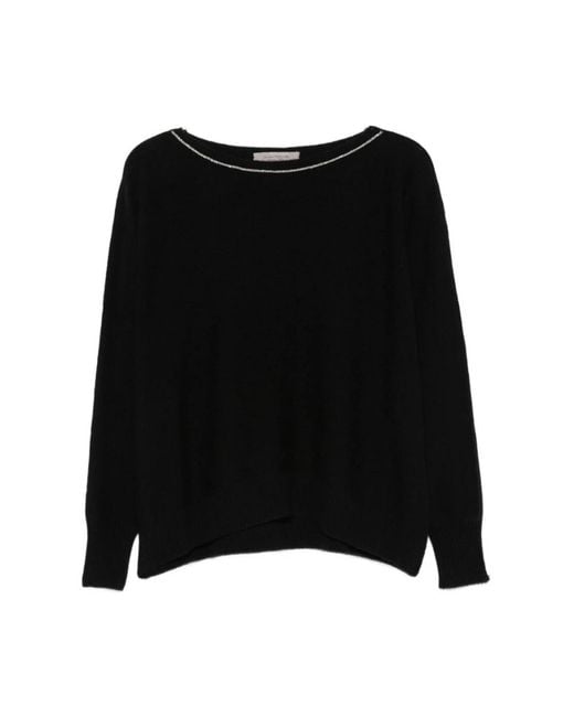 D.exterior Black Round-Neck Knitwear