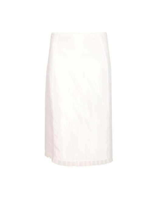 DUNST White Midi Skirts