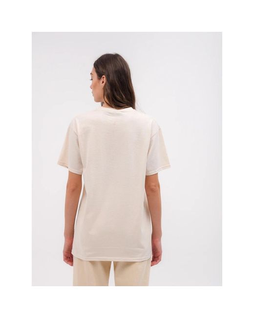 Phisique Du Role Gray Gestricktes taschen-t-shirt beige baumwollmischung