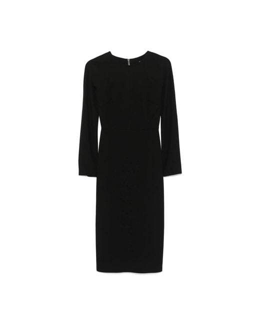 Semicouture Black Midi Dresses