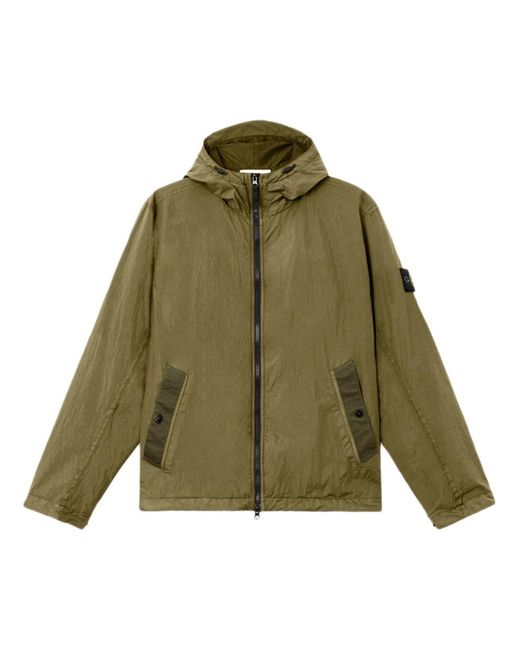 Stone Island Jassen ,Groen ,Nylon Technical Fabric Jacket in het Green voor heren