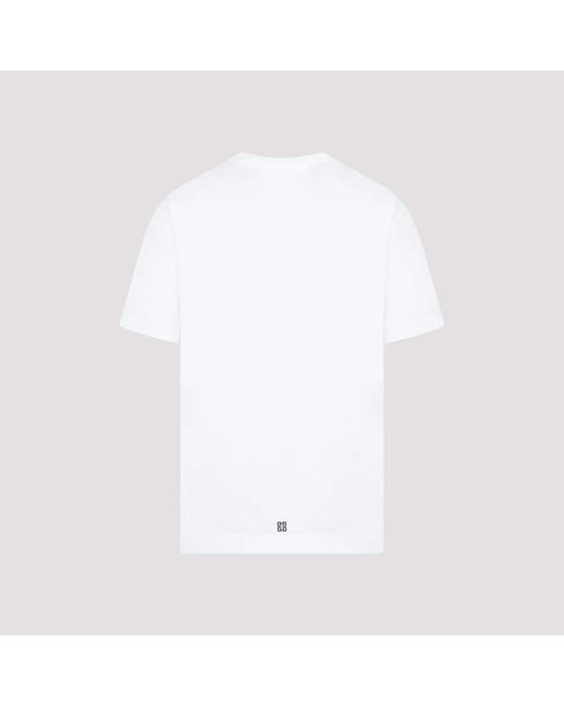 Givenchy Weißes baumwoll-casual-t-shirt mit kurzen ärmeln in White für Herren