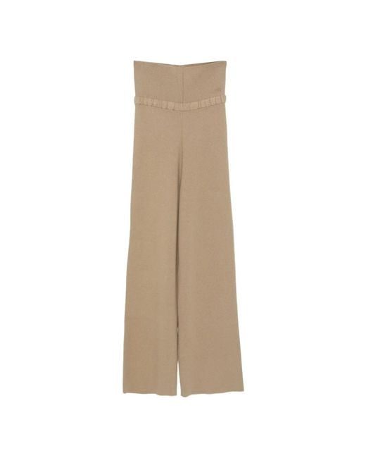 AYA MUSE Natural Fold Over Seam Pant