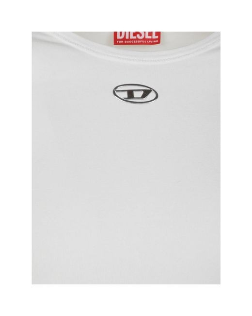 DIESEL White Long Sleeve Tops