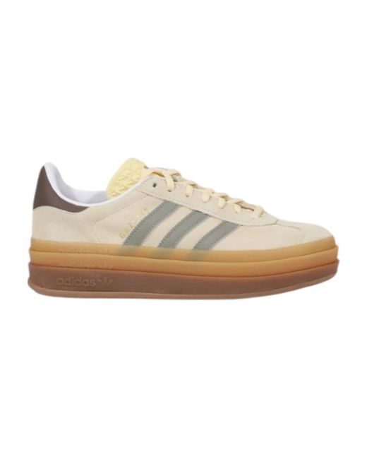 Adidas Natural Leder Schnürschuhe