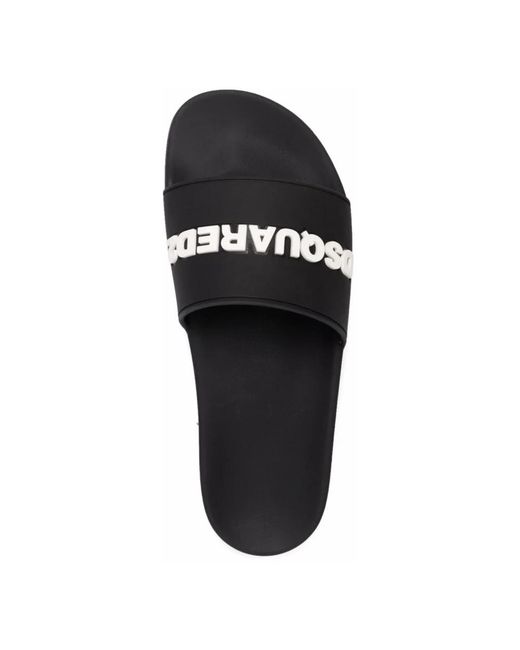 DSquared² Black Sliders for men