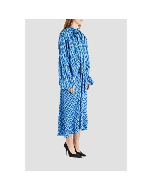 Balenciaga Blue Midi Dresses