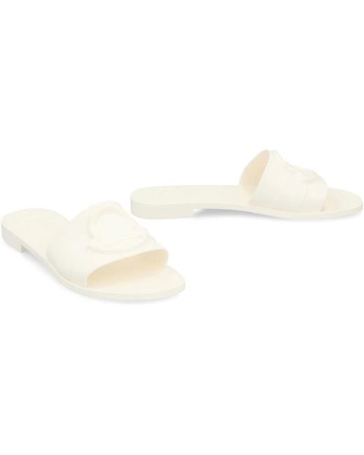 Moncler White Sliders