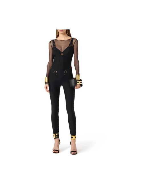 Elisabetta Franchi Black Jumpsuits
