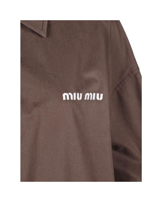 Light Jackets Miu Miu de color Brown