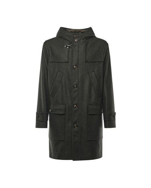Fay Green Single-Breasted Coats for men