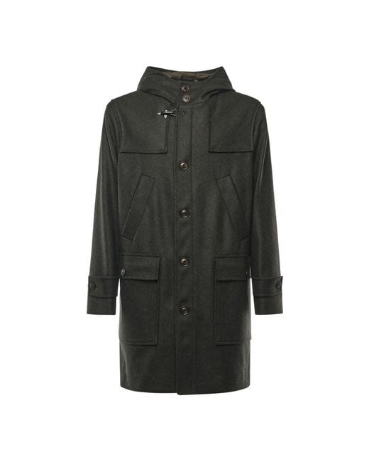 Fay Green Single-Breasted Coats for men
