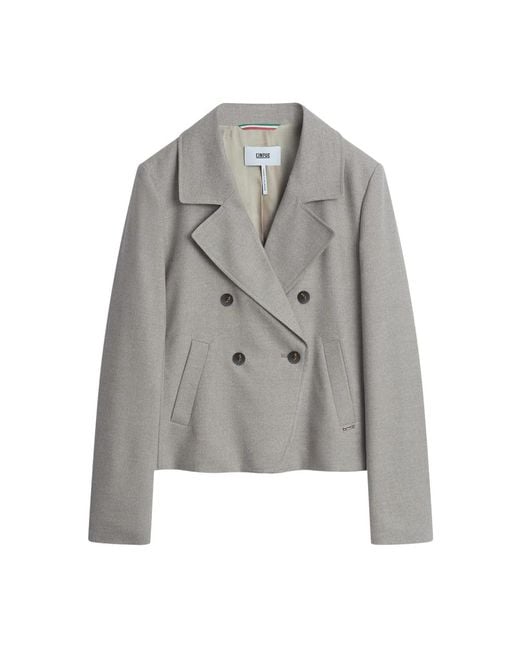 Cinque Jassen ,Grijs ,Leer Cilug Blazerjacke in het Gray