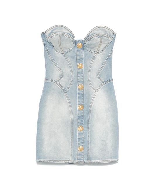 Balmain Short Dresses in het Blue