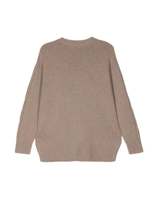 Round-Neck Knitwear Max Mara de color Brown