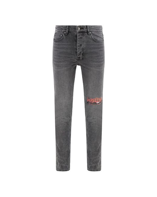 Ksubi Gray Slim-Fit Jeans for men
