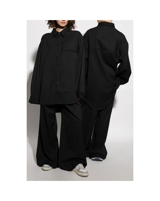 Entire studios Wide Trousers in het Black