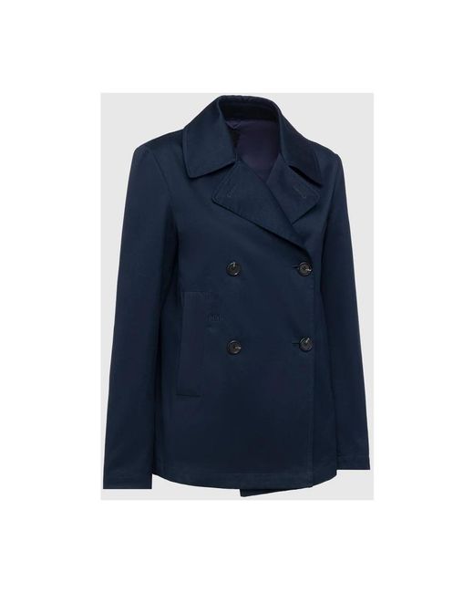 Double-Breasted Coats Add de color Blue