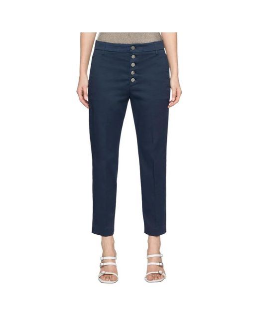 Cropped Trousers Dondup de color Blue