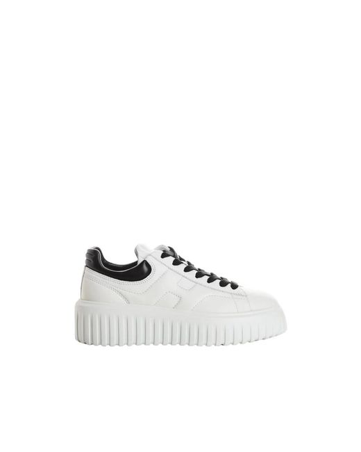 Hogan White Gestreifte korb-sneaker