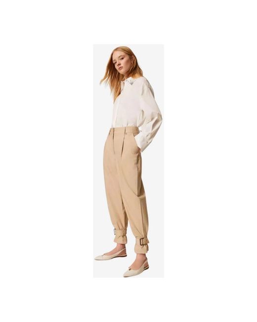 Twinset Natural Tapered Trousers