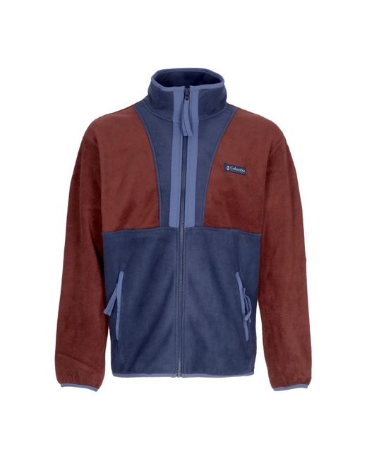Columbia Fleecejack Met Volledige Ritssluiting Voor Vlierbes/Kraag Marineblauw/Donker Montain in het Blue voor heren