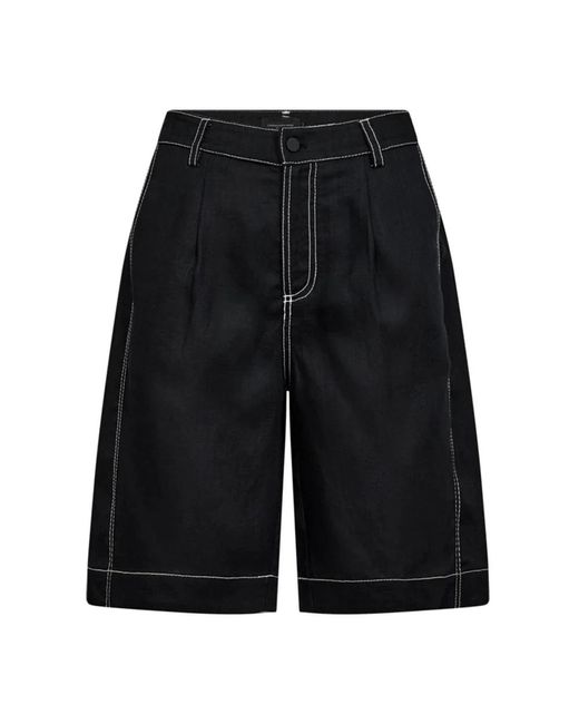 Copenhagen Muse Black Schwarze leinen shorts & knickers