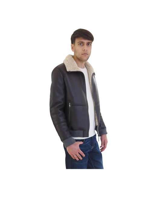 Leather Jackets AT.P.CO de hombre de color Gray