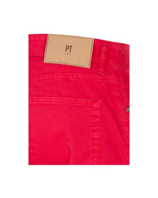 PT Torino Red Slim-Fit Jeans for men